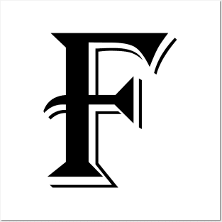 Black Letter F in vintage style Posters and Art